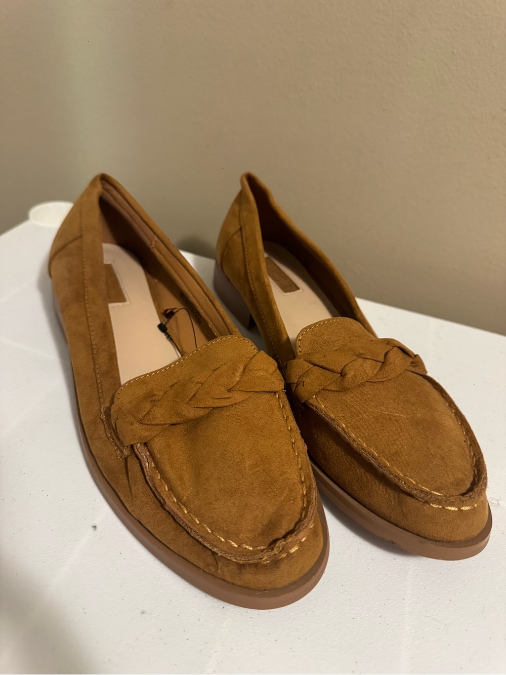 Forever 21 Tan Faux Suede Loafers